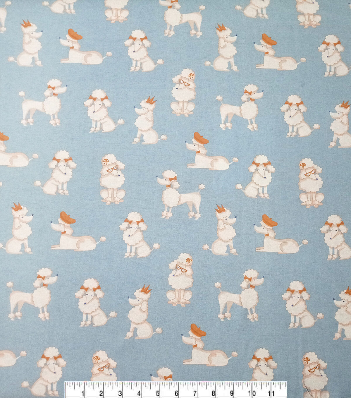 Dapper Dogs on Blue Super Snuggle Flannel Fabric