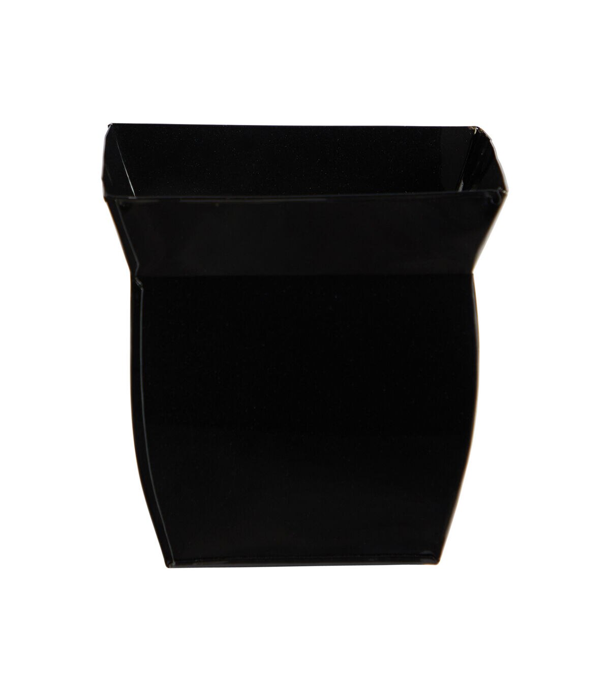 Nearly Natural 8 Black Fluted Metal Square Planter