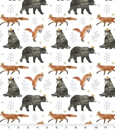 The Bear And Fox Novelty Cotton Fabric