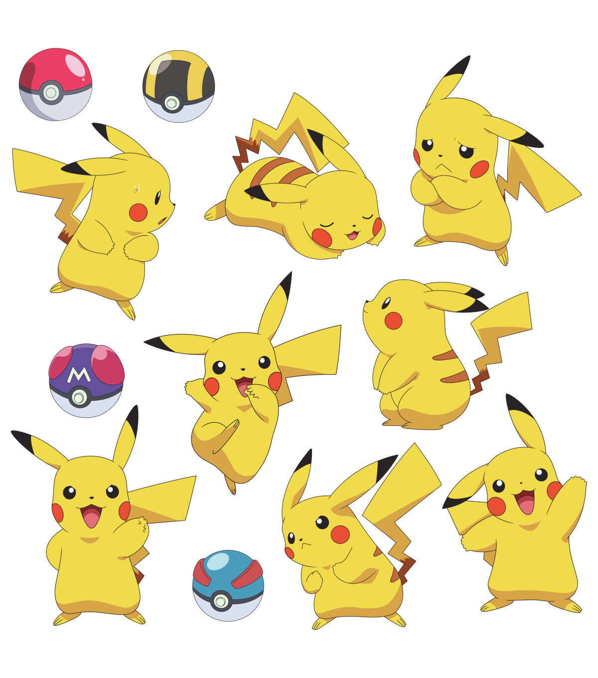 RoomMates Wall Decals Pokemon Pikachu