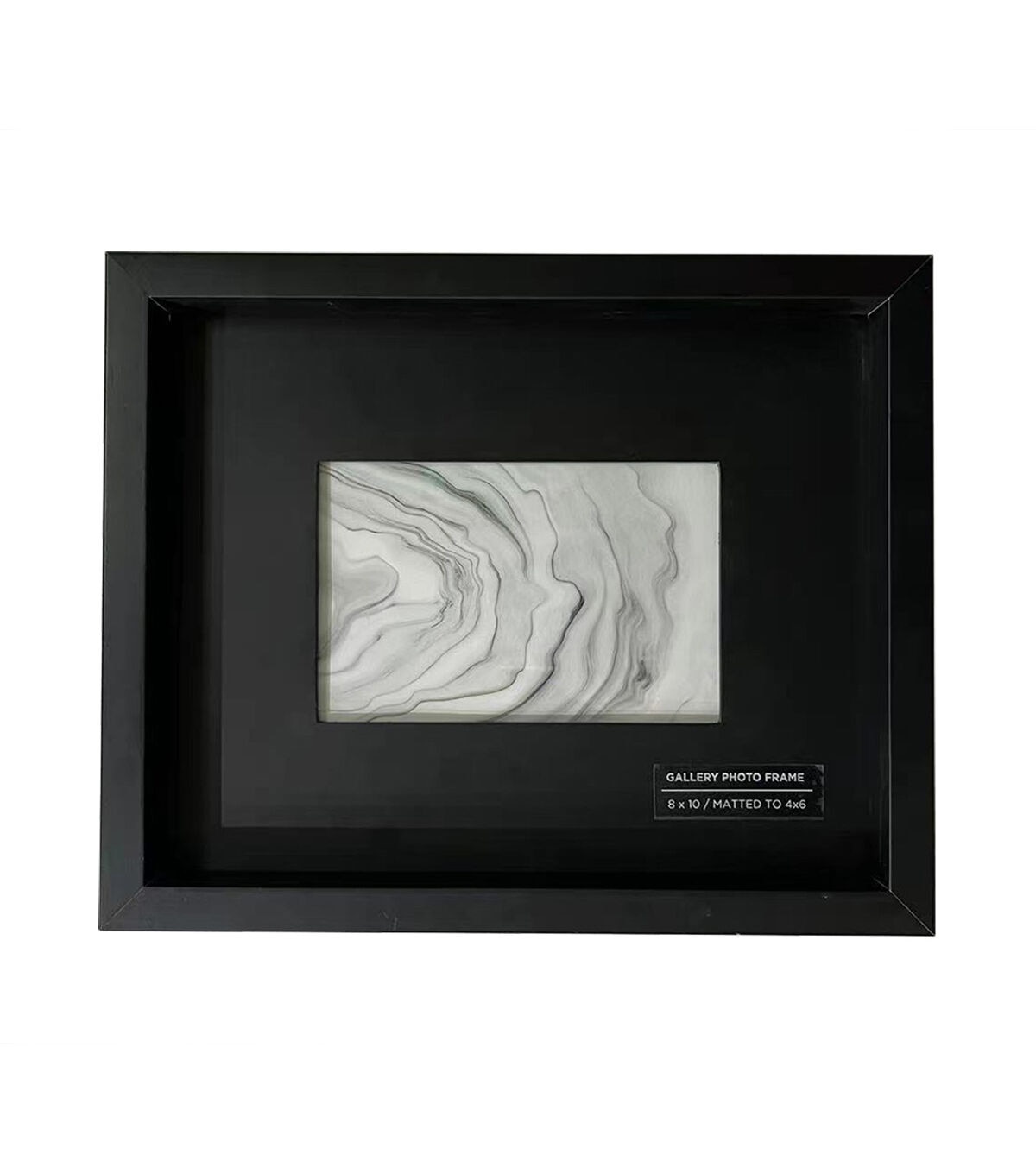 Innovative Creations Black Wooden Frame with Mat 8x10