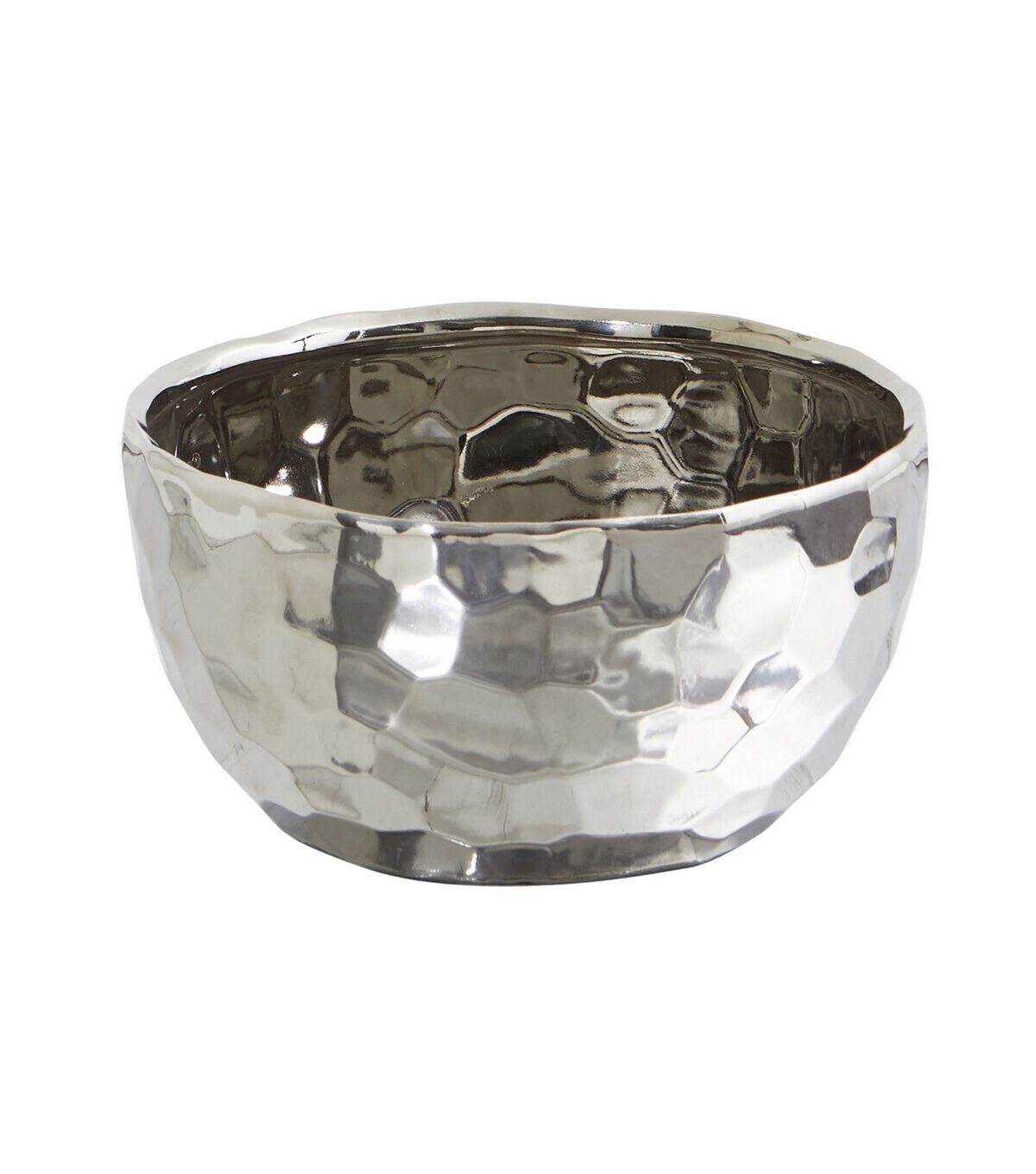 Nearly Natural 9 Designer Silver Bowl