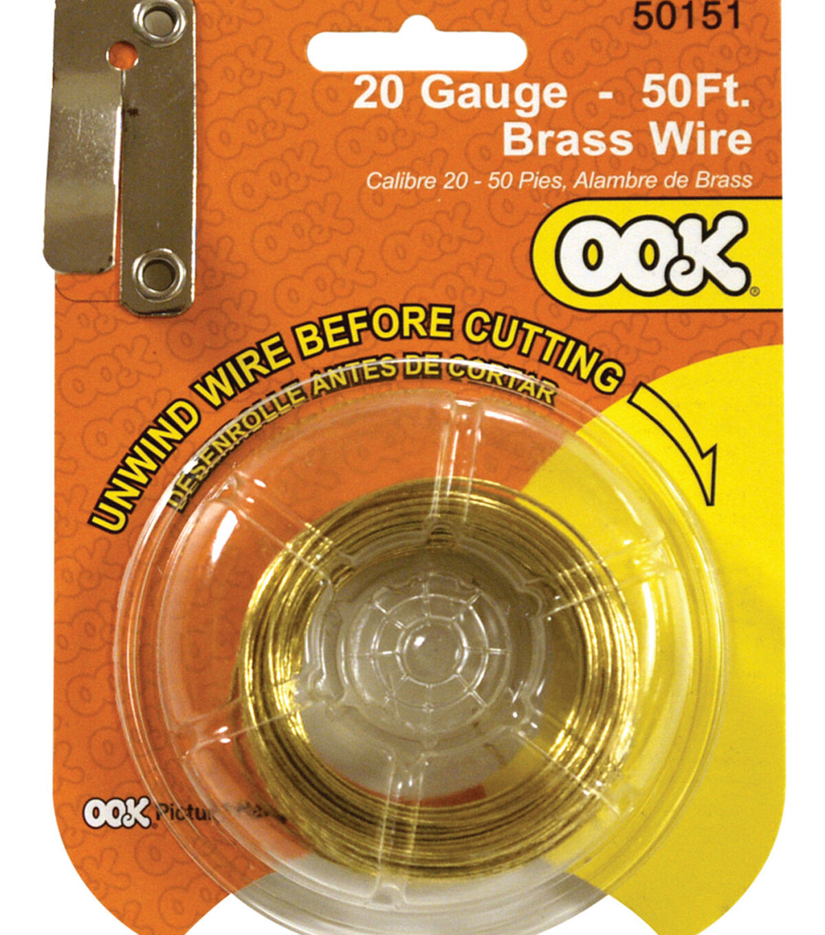Ook 50' Brass 20 Gauge Picture Hanging Wire