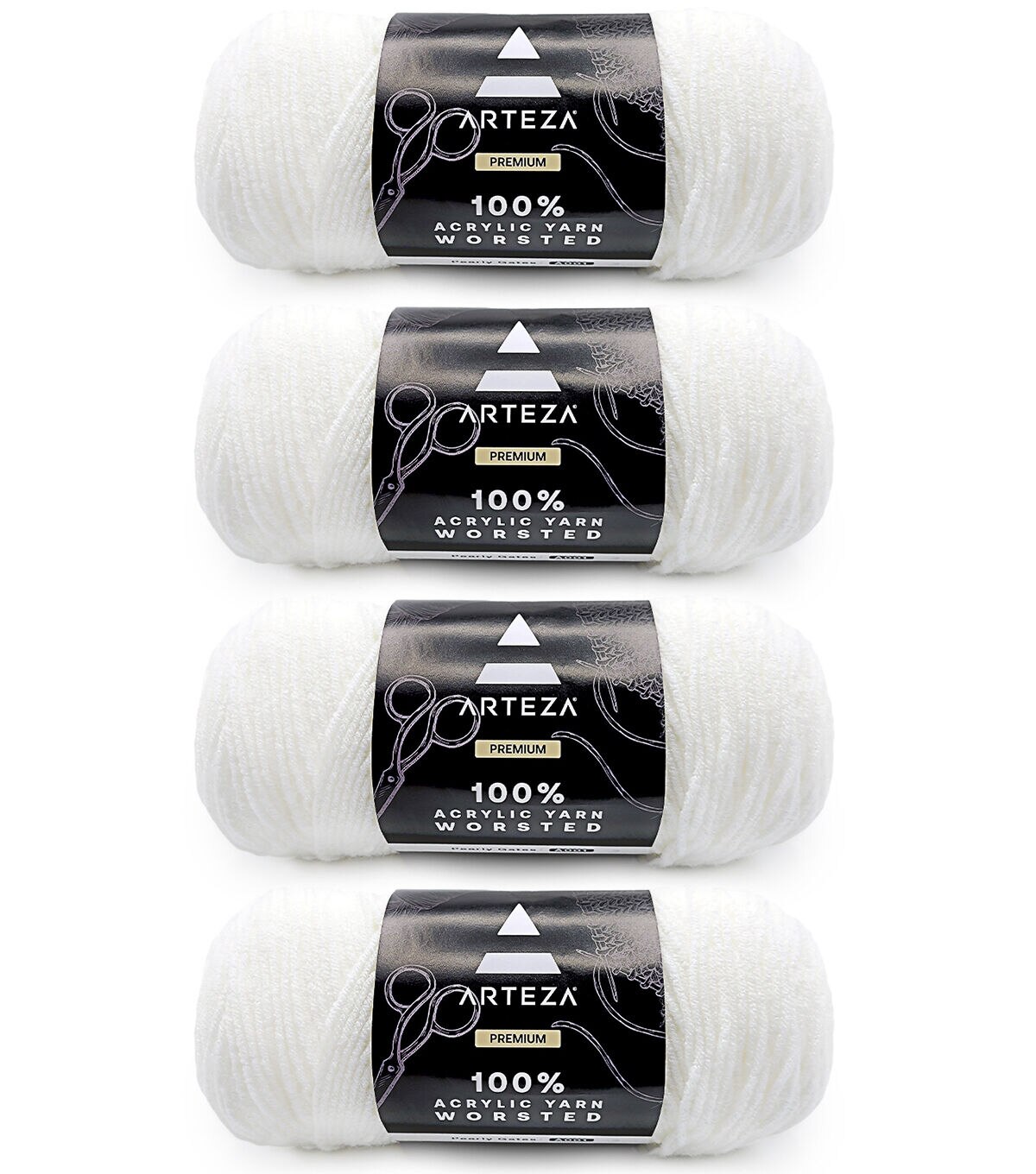 Arteza Premium 359yds Worsted Acrylic Yarn 4 Bundle