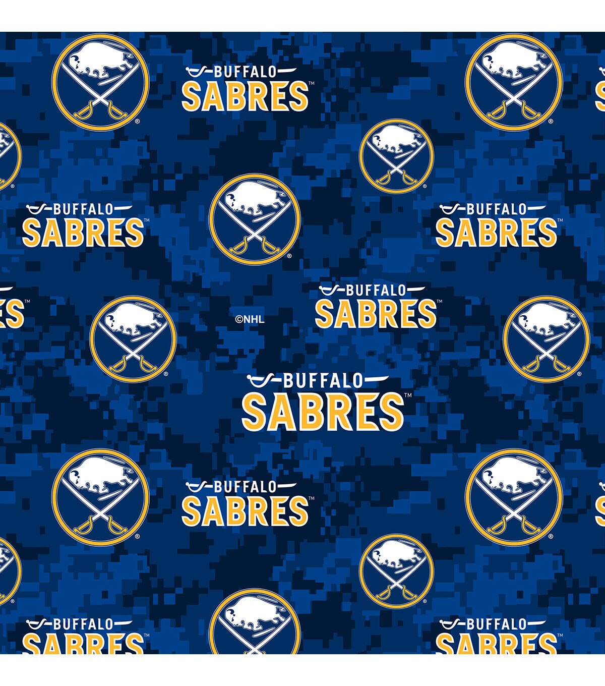 Buffalo Sabres Fleece Fabric Digital Camo