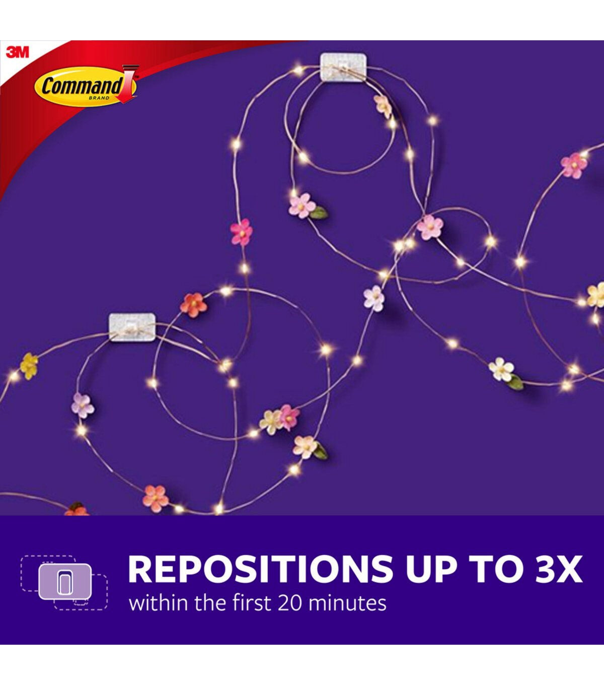 Command 108ct Mini Adjustable Decorating Clips & Strips