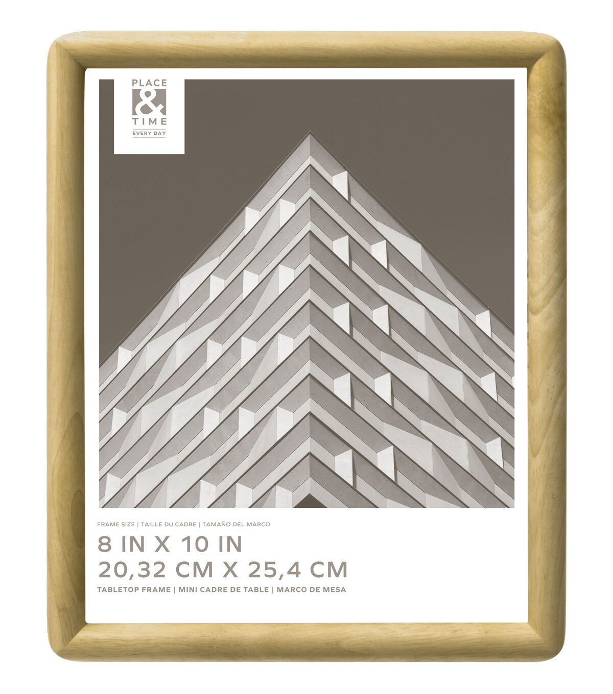 8 x 10 Natural Bullnose Tabletop Picture Frame by Place & Time