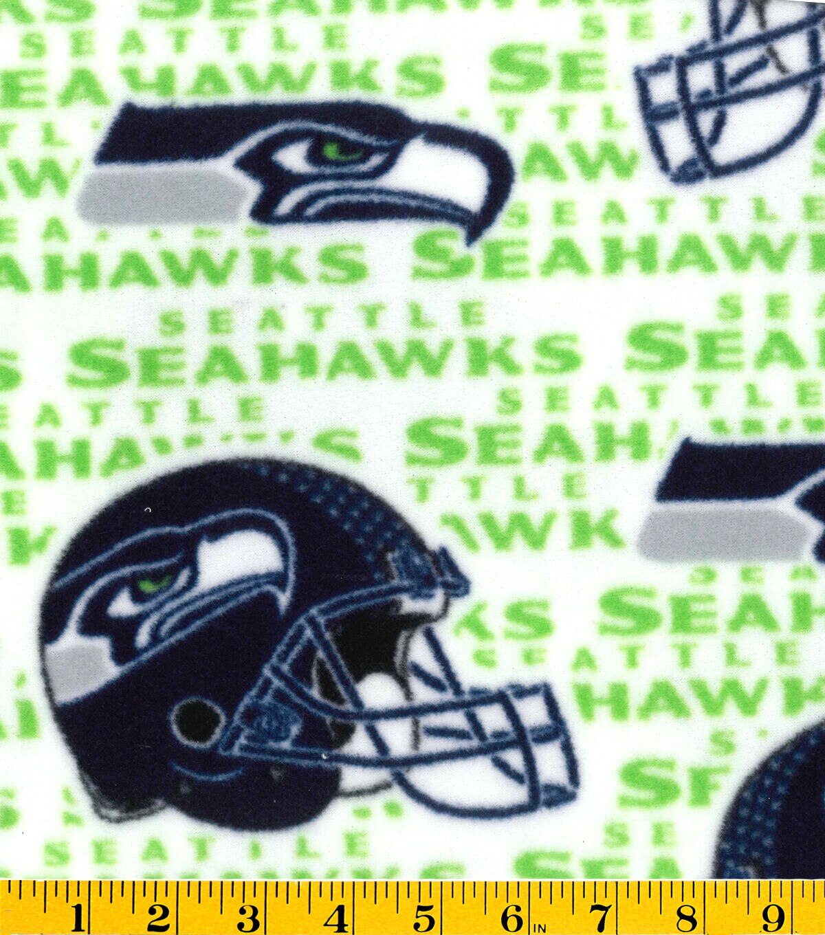 Fabric Traditions Seattle Seahawks Fleece Fabric White