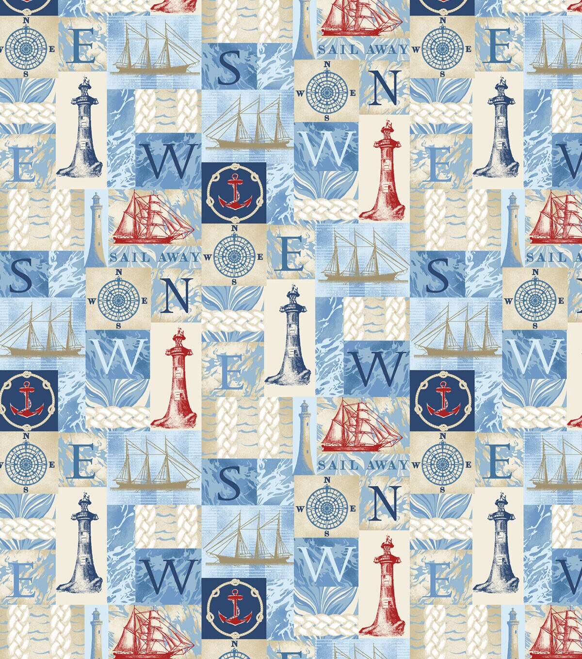 Sail Away Super Snuggle Flannel Fabric
