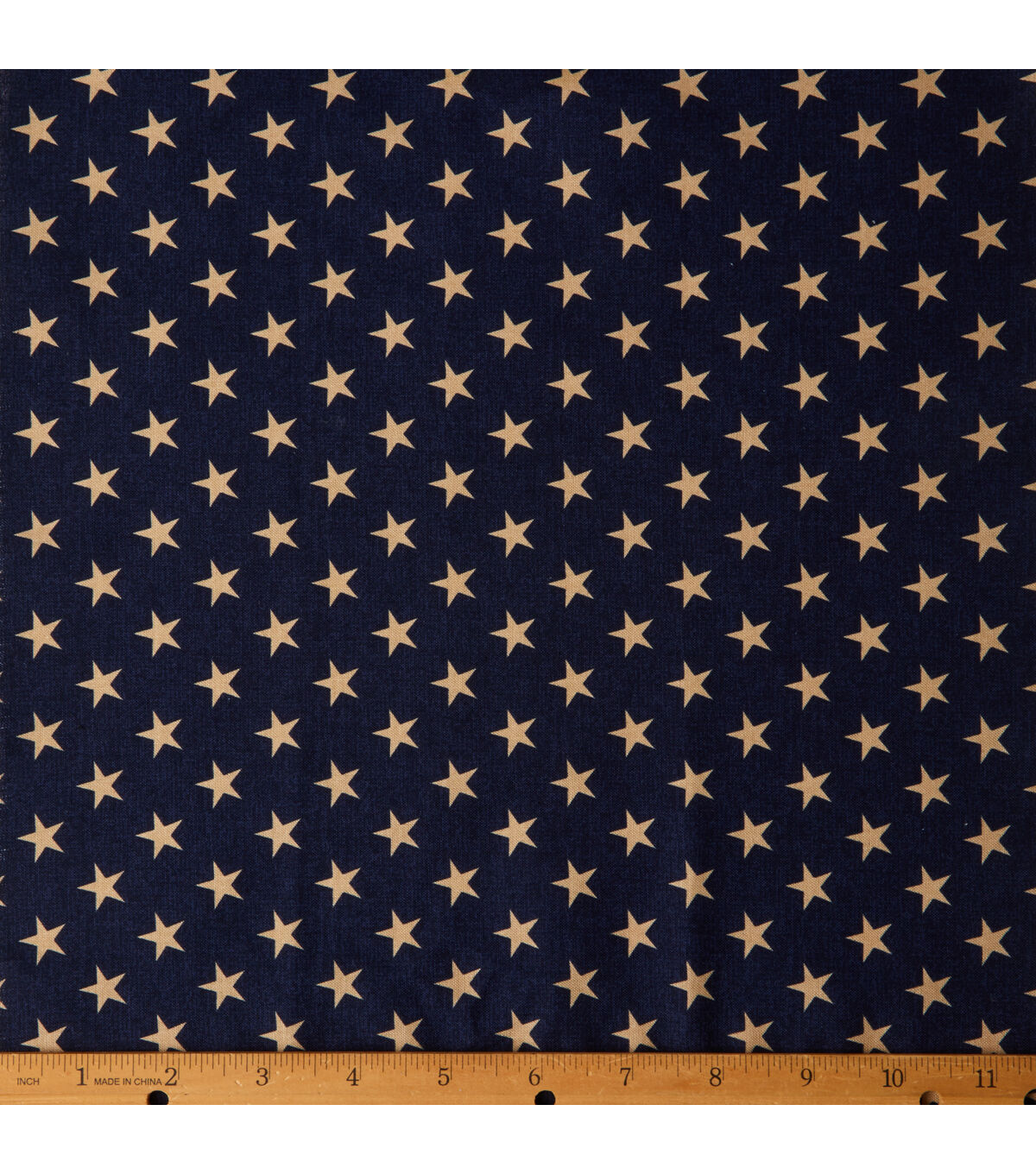 Rustic Stars on Blue 43'' Patriotic Cotton Fabric