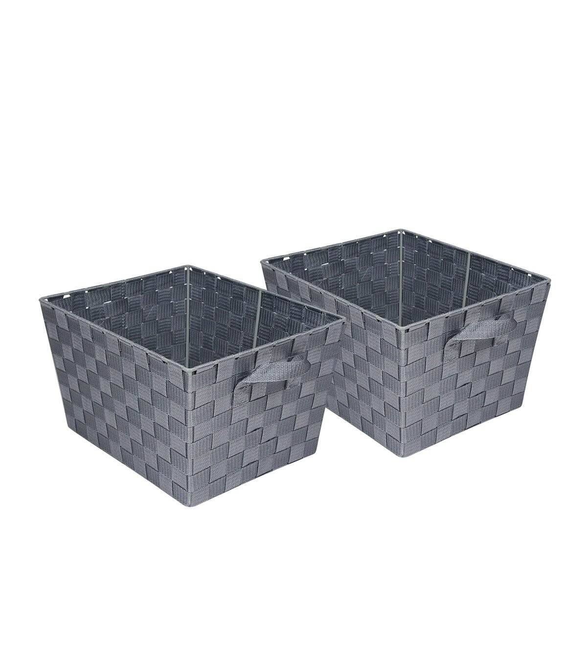 Honey Can Do 12 x 8 Gray Woven Baskets 2pk