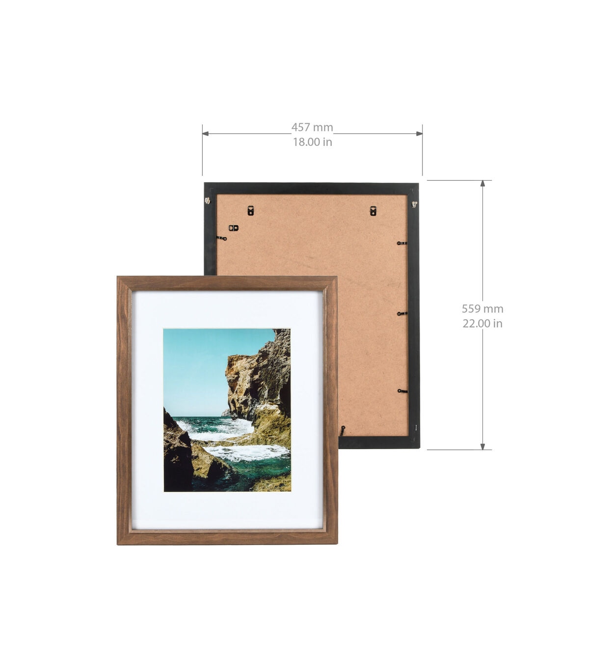 16 x 20 Matted to 11 x 14 Wood Portrait Frame by Hudson 43