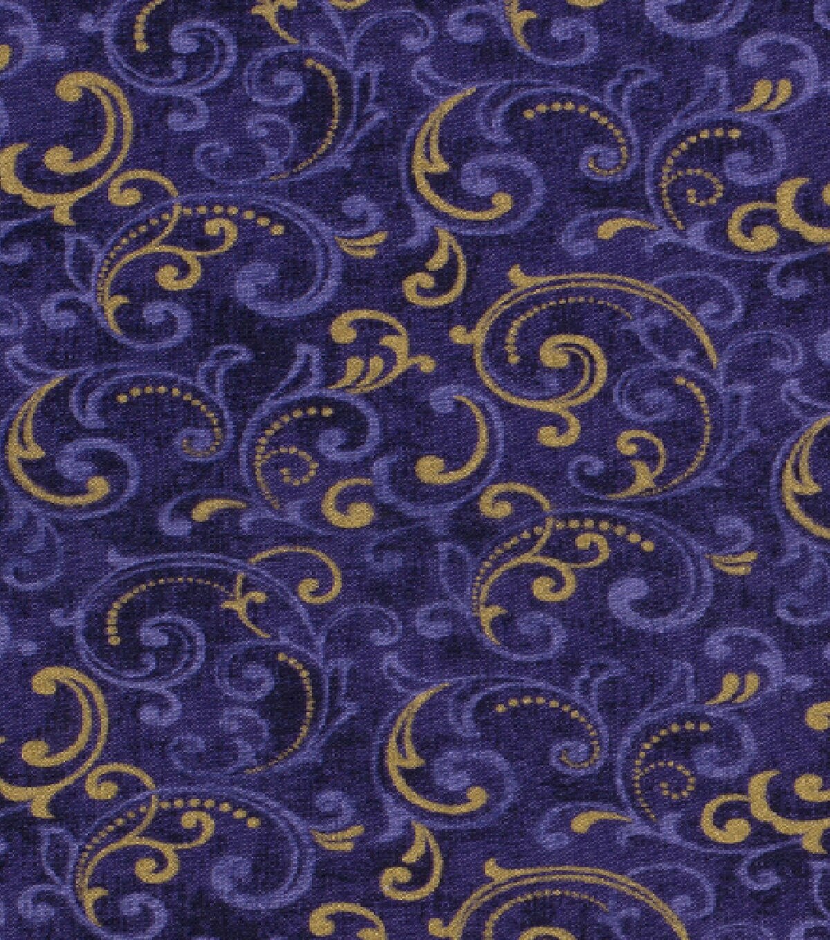 Dotted Scrolls Quilt Metallic Cotton Fabric by Keepsake Calico