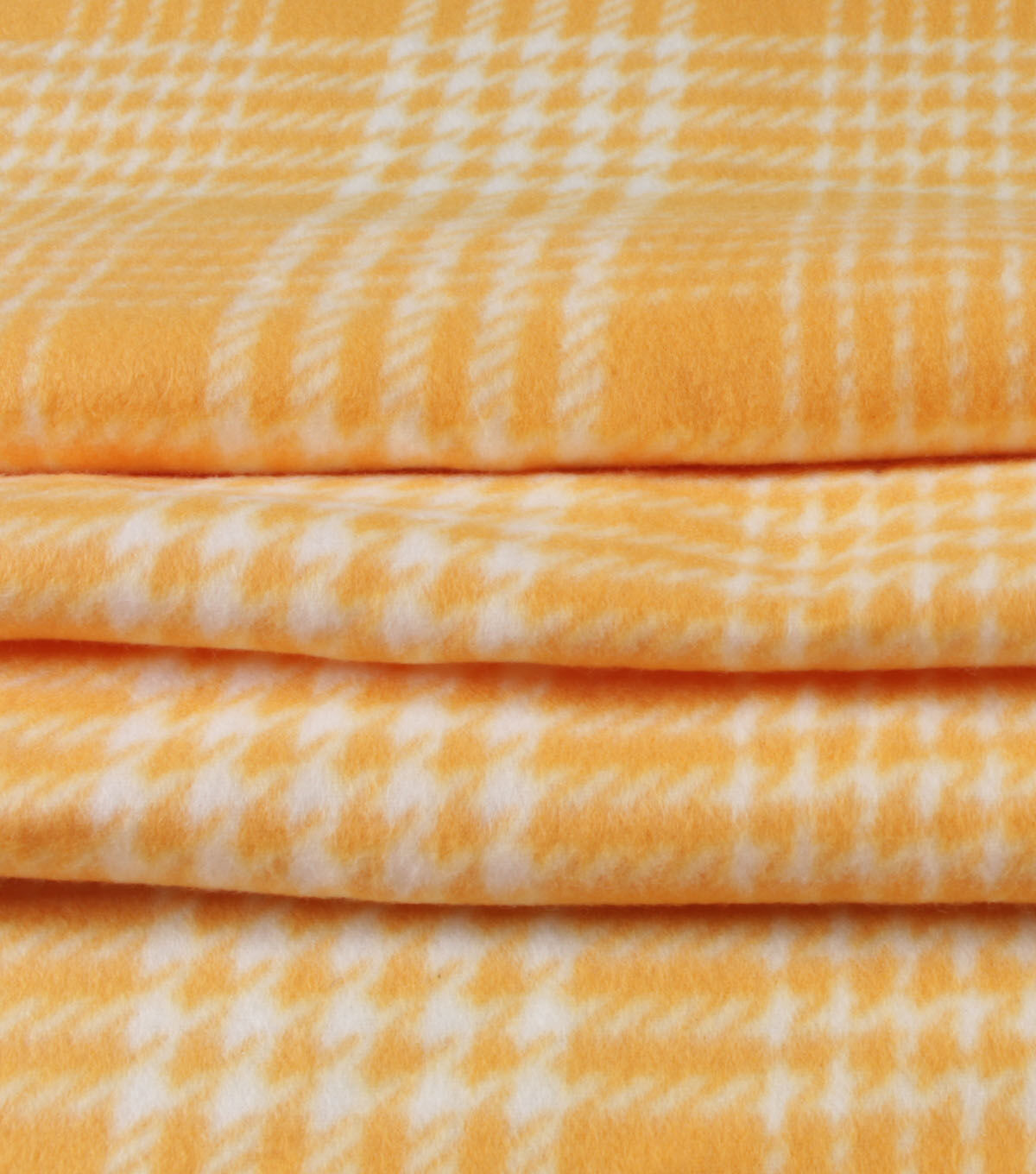 Mustard Plaid Blizzard Fleece Fabric