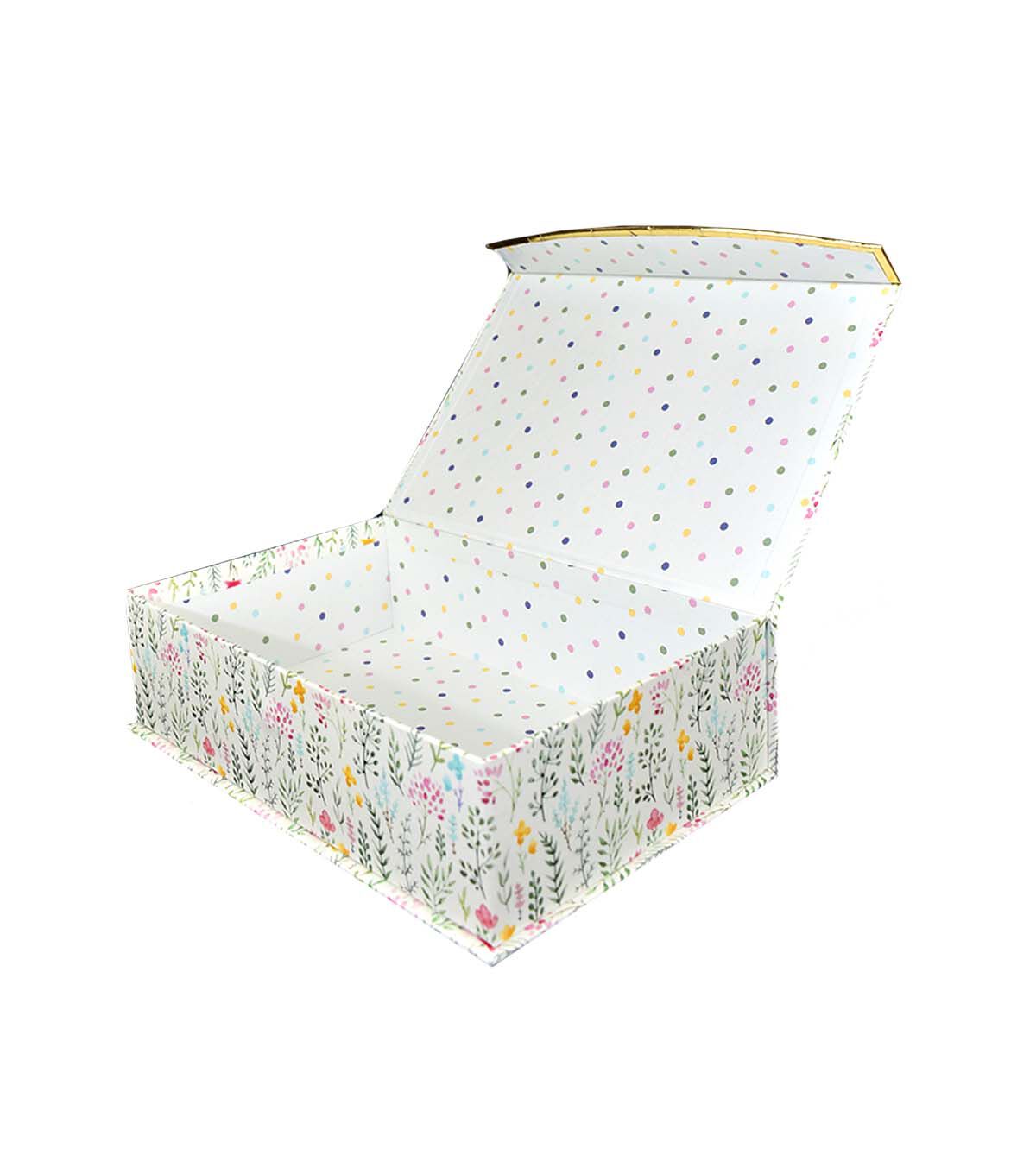 10 x 7 Ditzy Floral White Flip Top Box by Place & Time