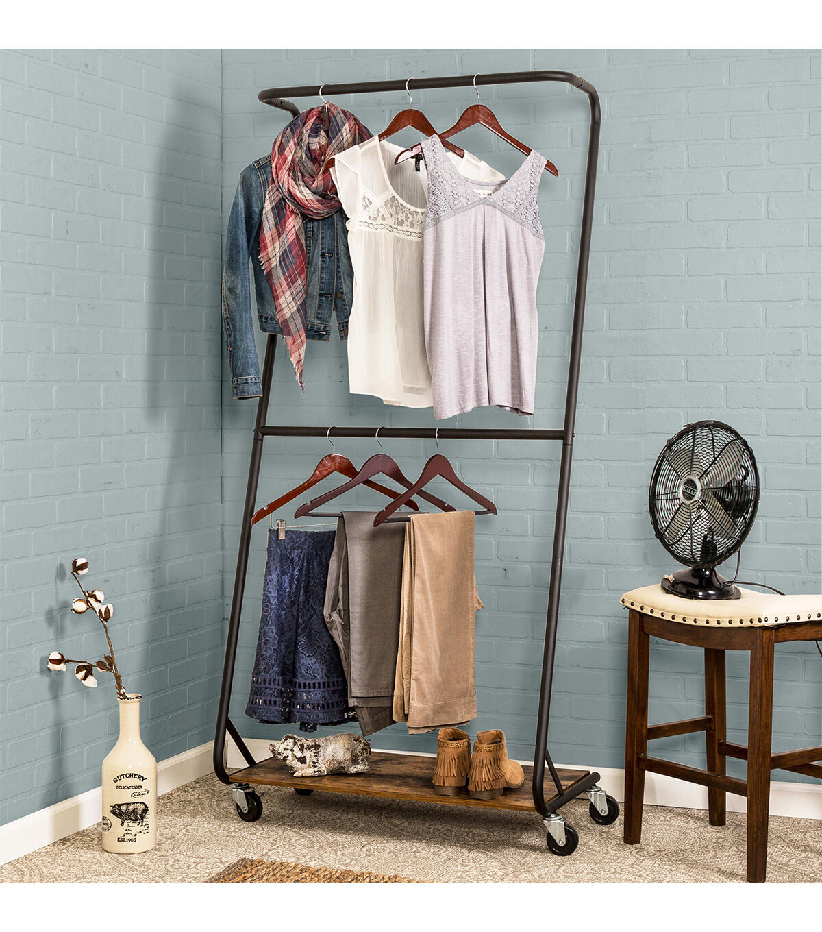 Honey Can Do Rustic Z Frame Double Bar