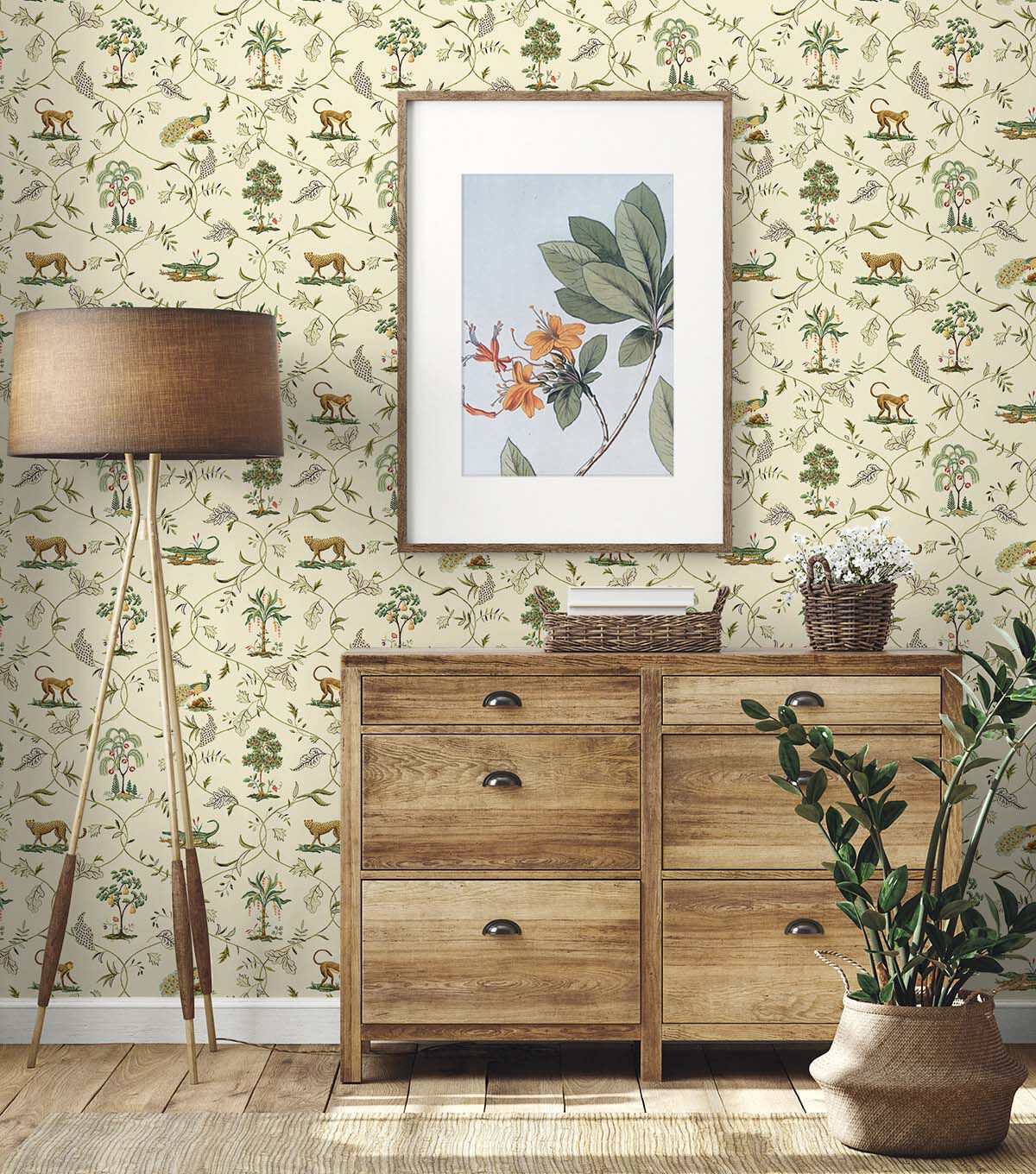Surface Style 20.5' x 18' Willow Villandry Peel & Stick Wallpaper