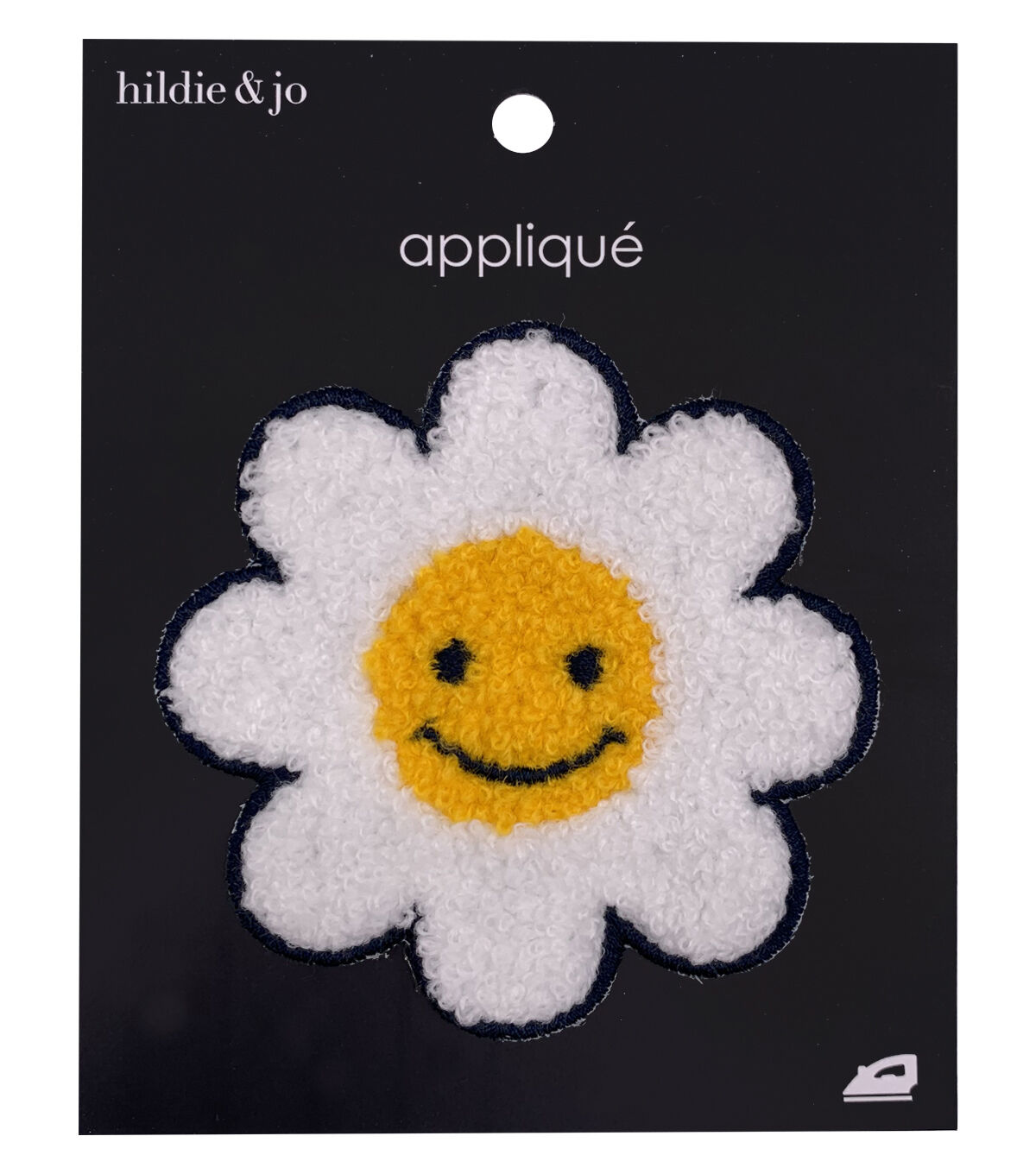 3 Smiling Flower Iron On Patch by hildie & jo