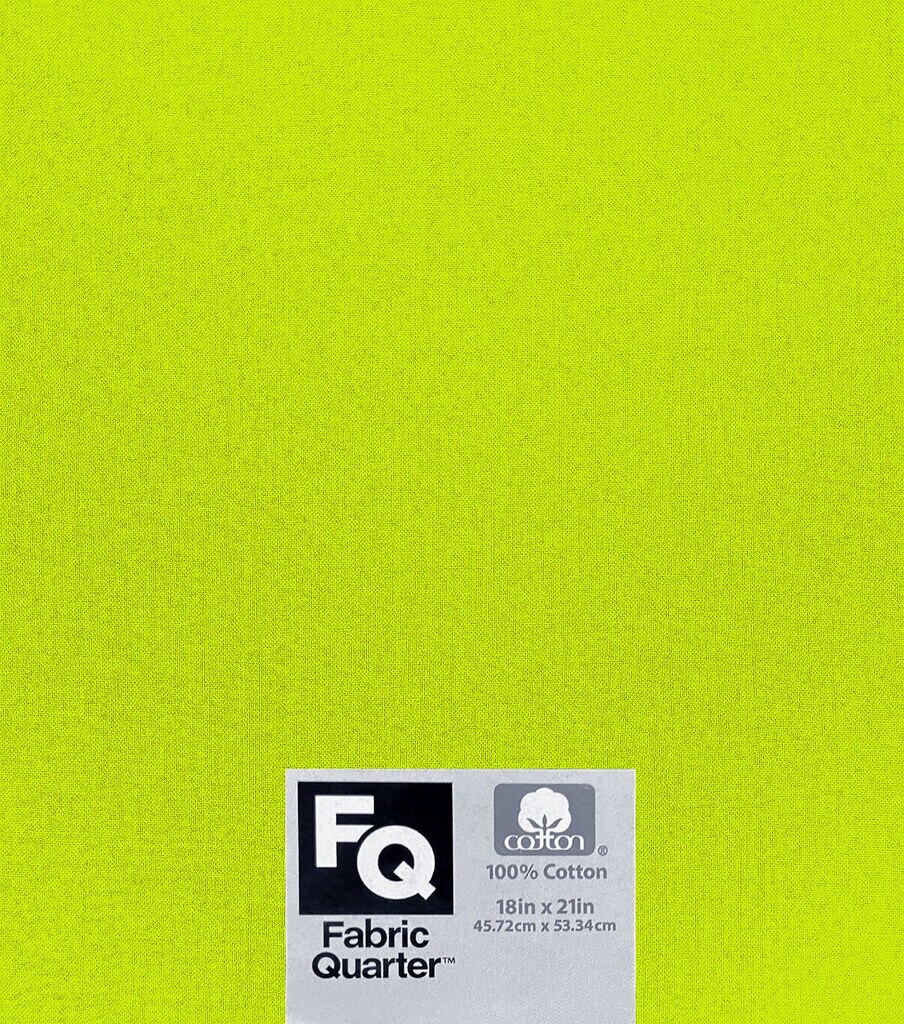 Lime 1 Piece Cotton Fabric Quarter