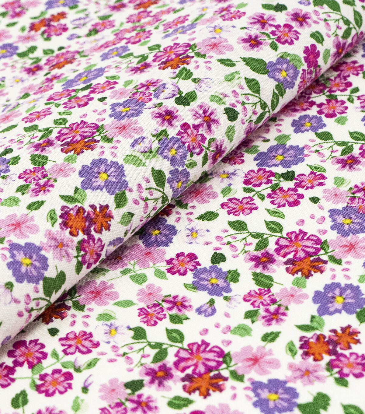 Singer Purple & Pink Flowers Quilt Cotton Fabric