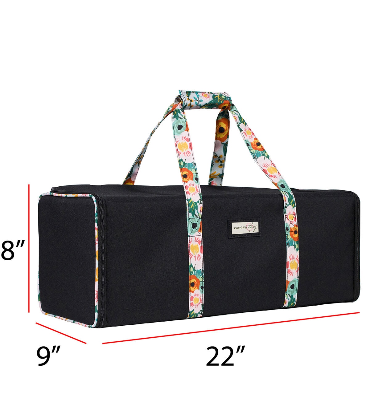 Everything Mary 22 Black & Floral Die Cut Machine Carrying Case