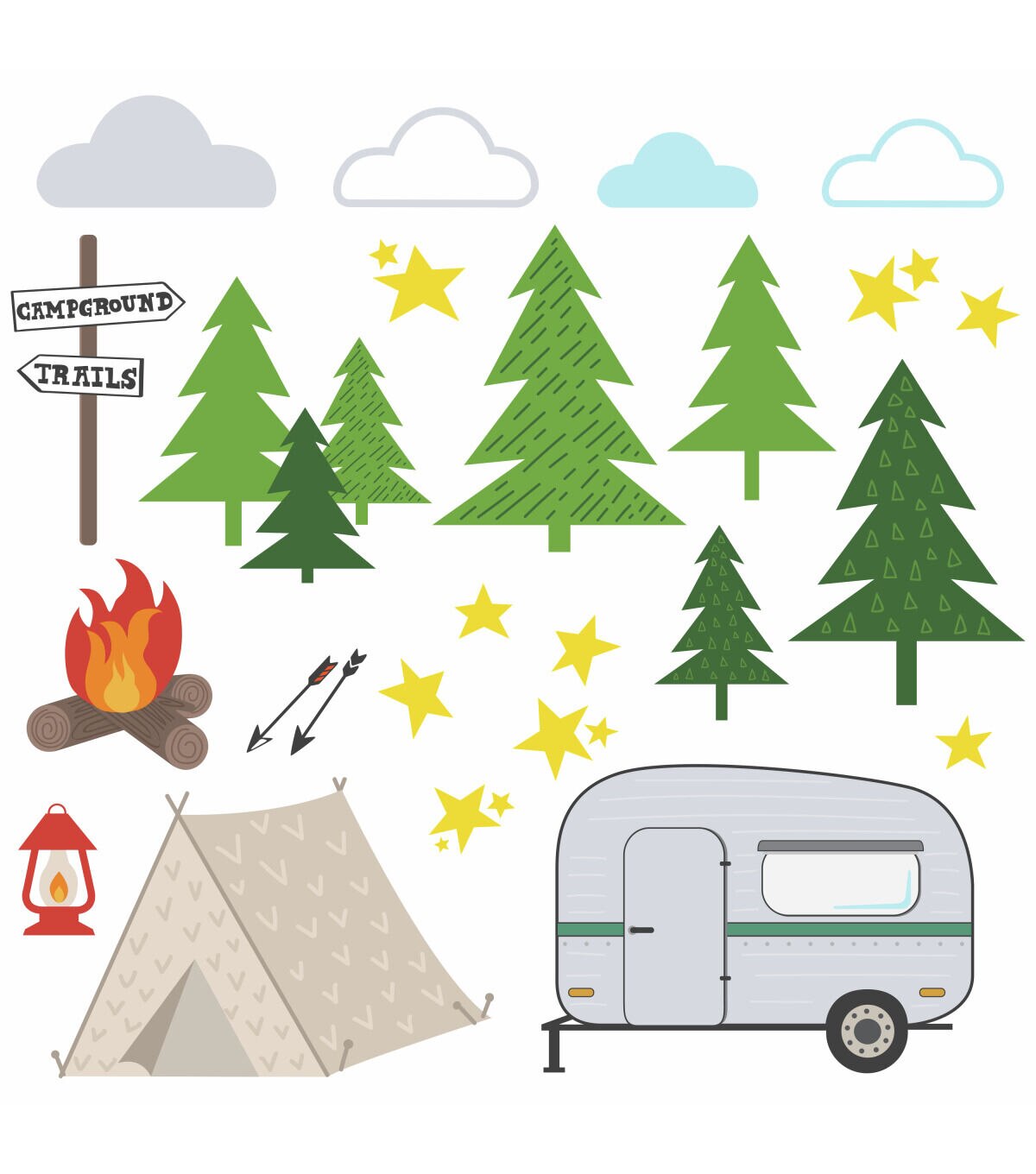 RoomMates Wall Decals Camping