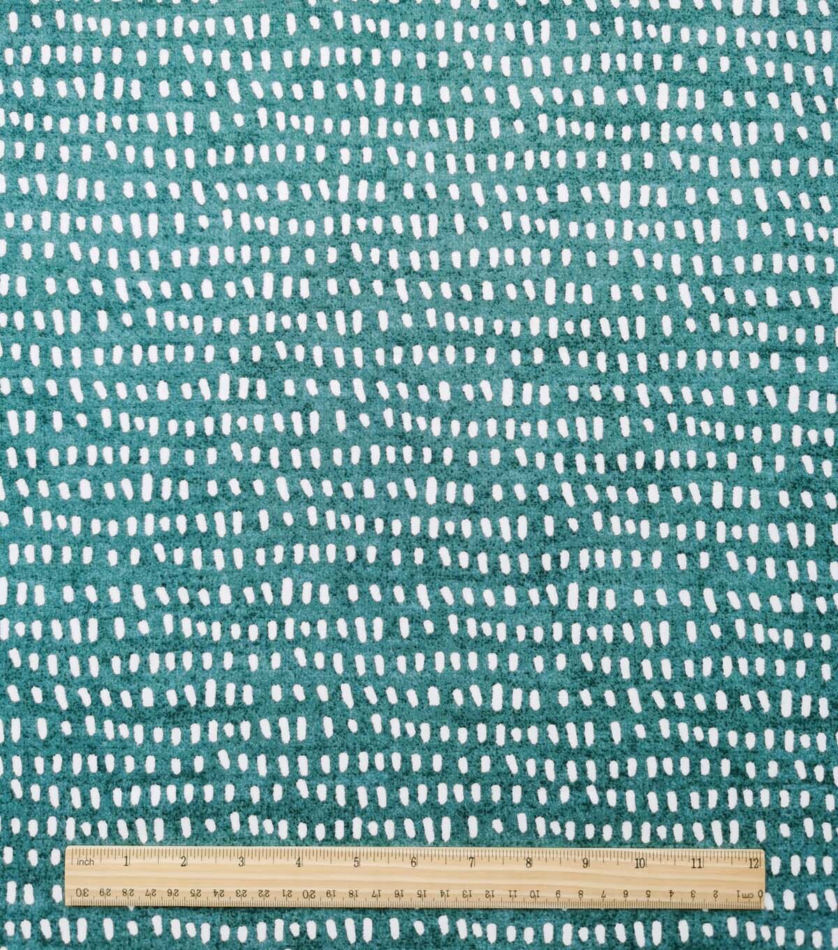 Linear Spots on Blue Luxe Flannel Fabric