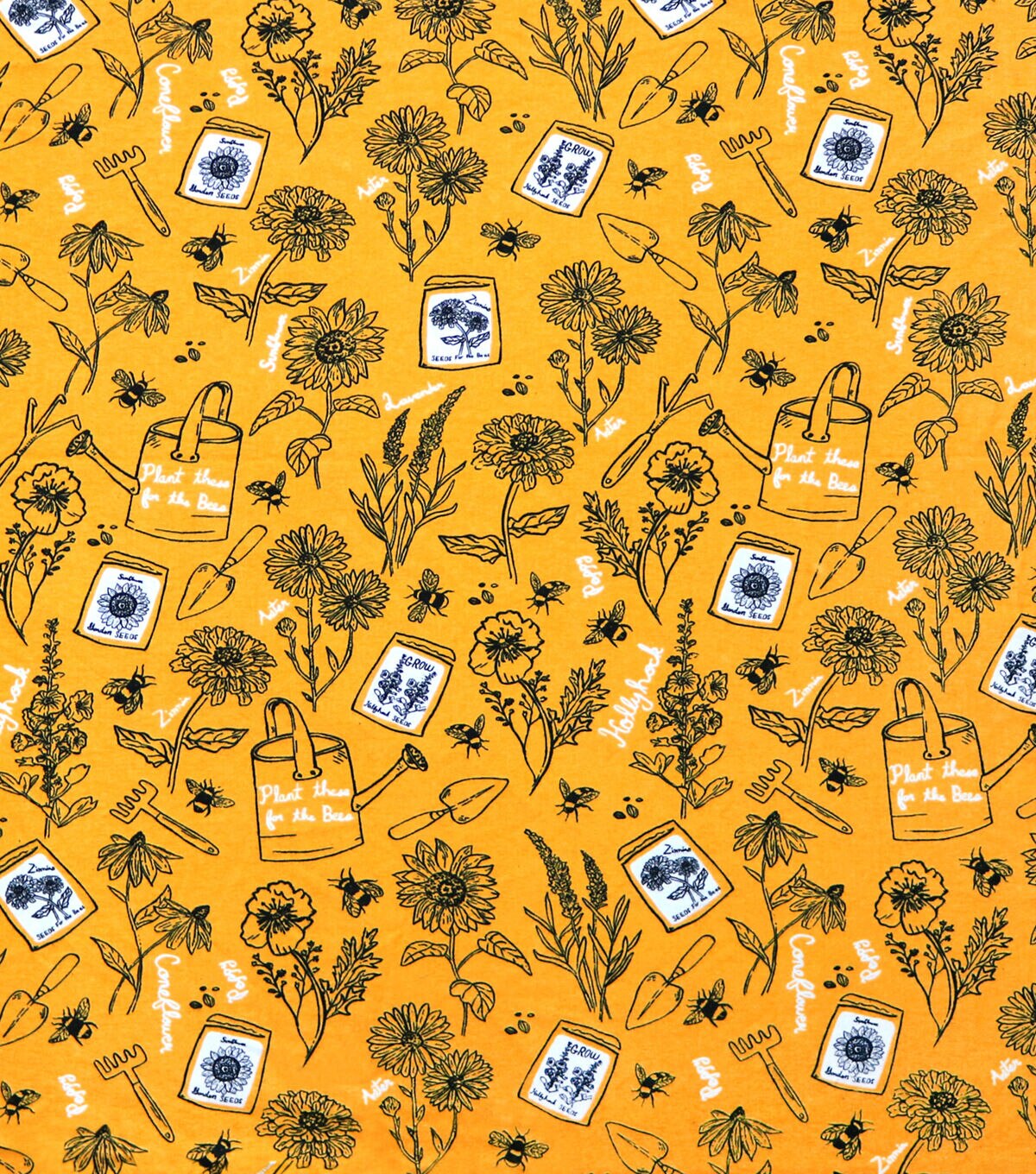 Plant These For The Bees Super Snuggle Flannel Fabric
