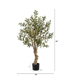 Nearly Natural 3.5ft. Olive Artificial Tree