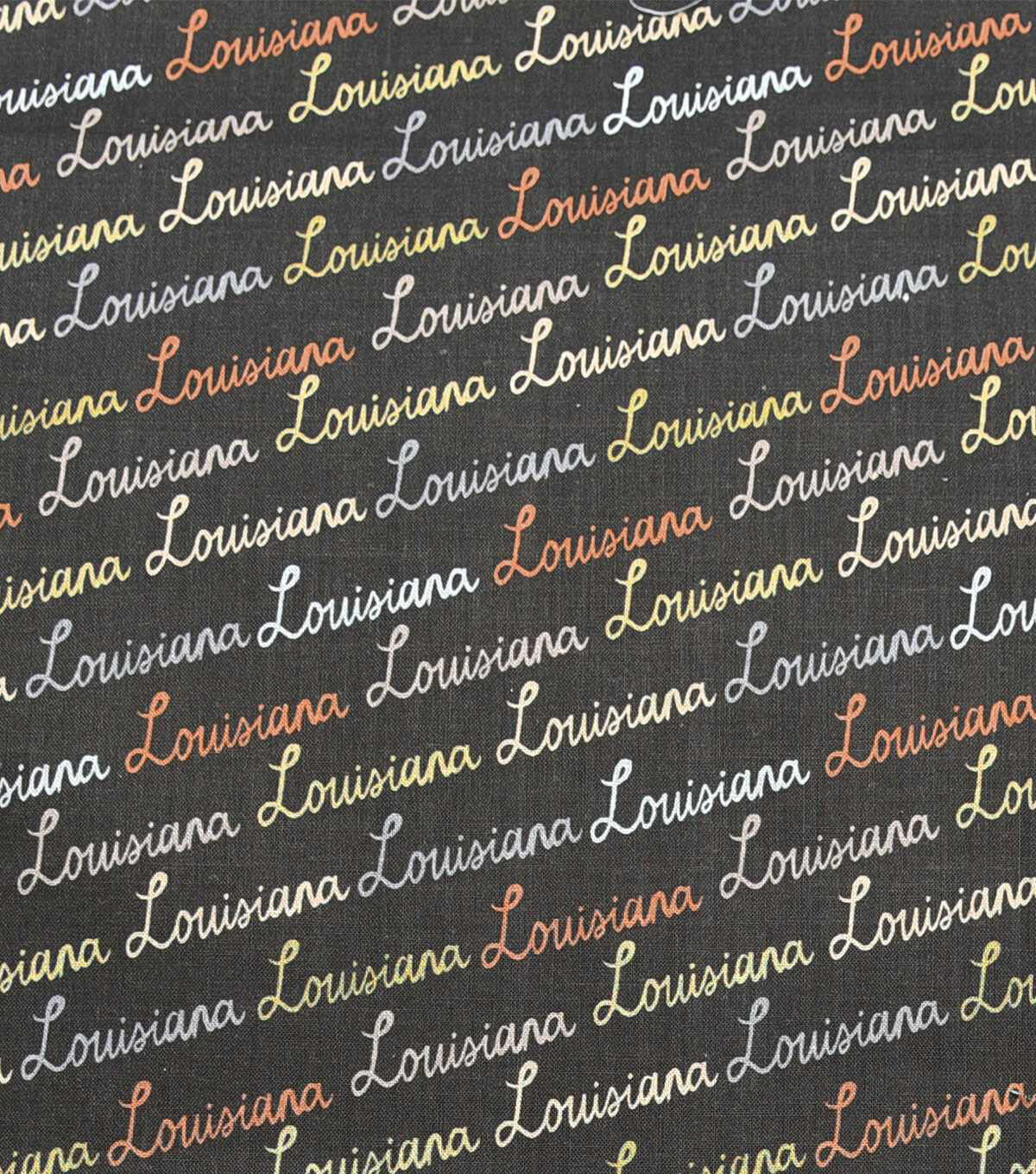 Louisiana Next Gen Words State Pride Cotton Fabric