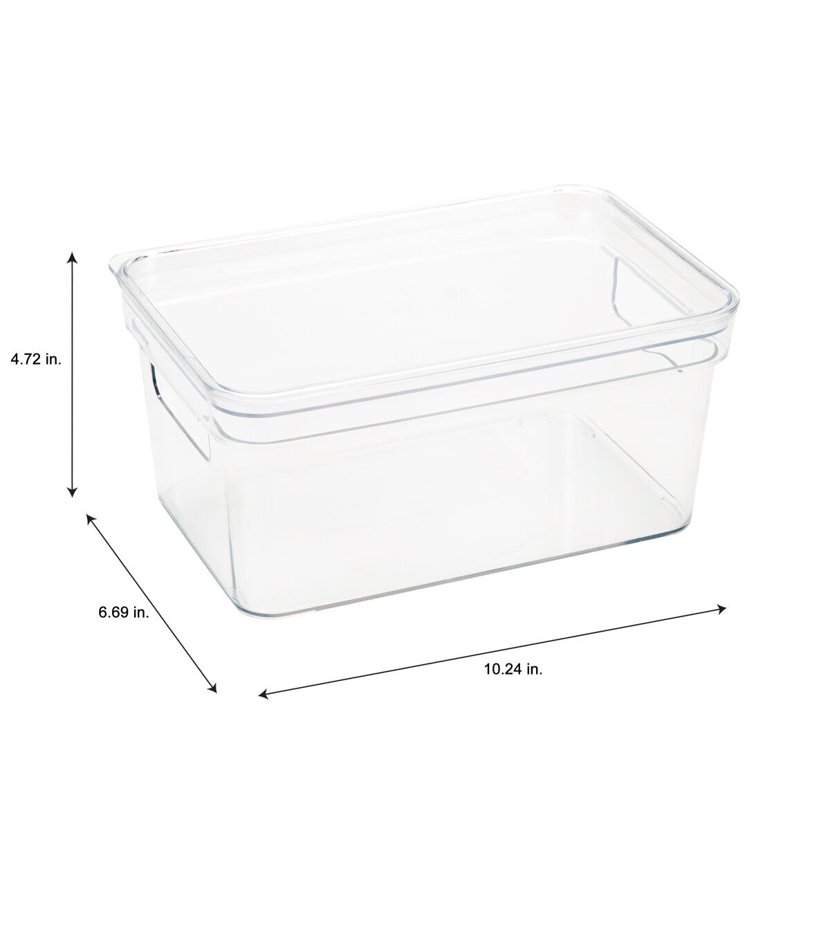 Simplify 10 x 4 Clear Lidded Storage Bin With Handles