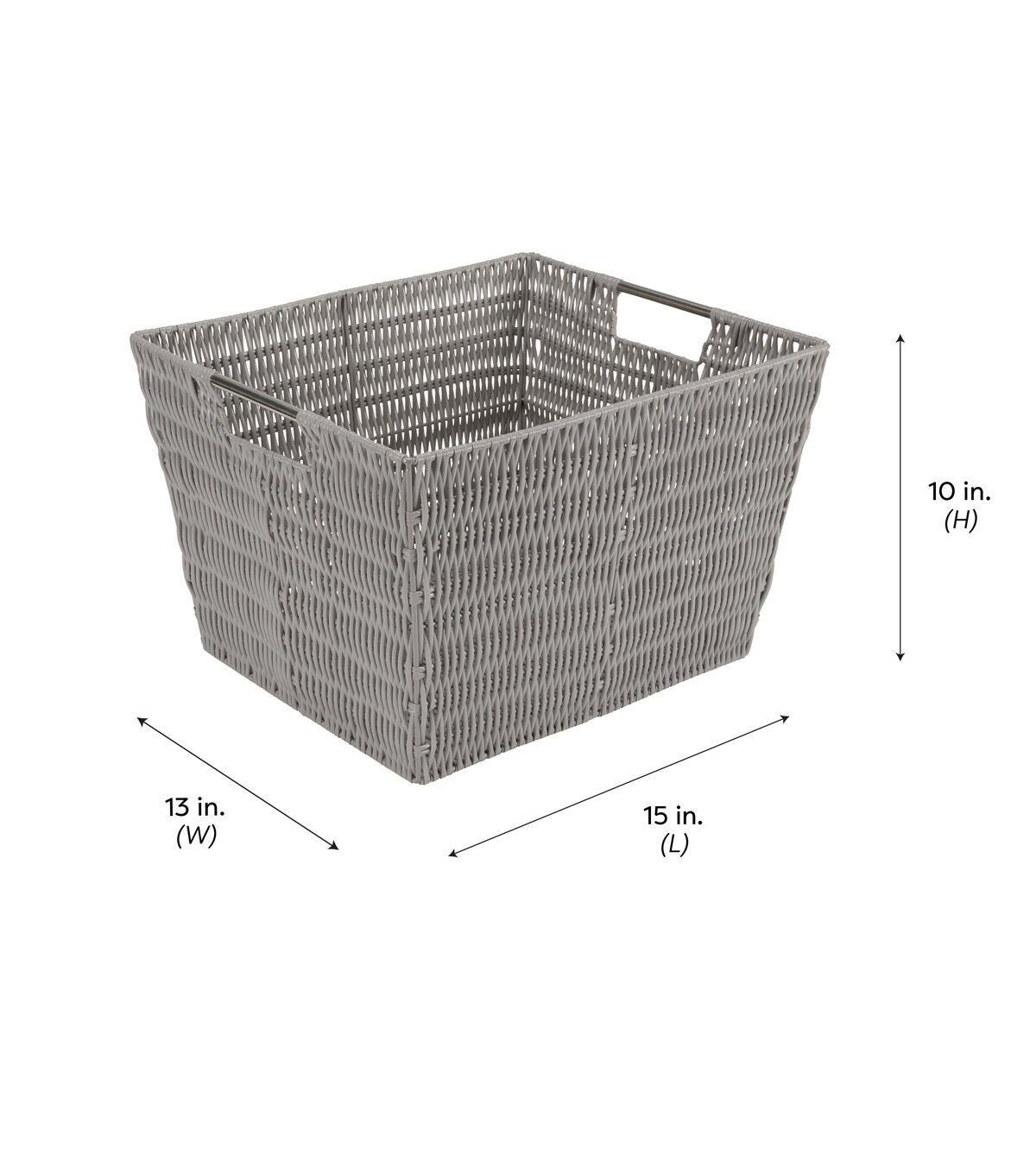 Simplify 15 x 13 Rattan Storage Basket