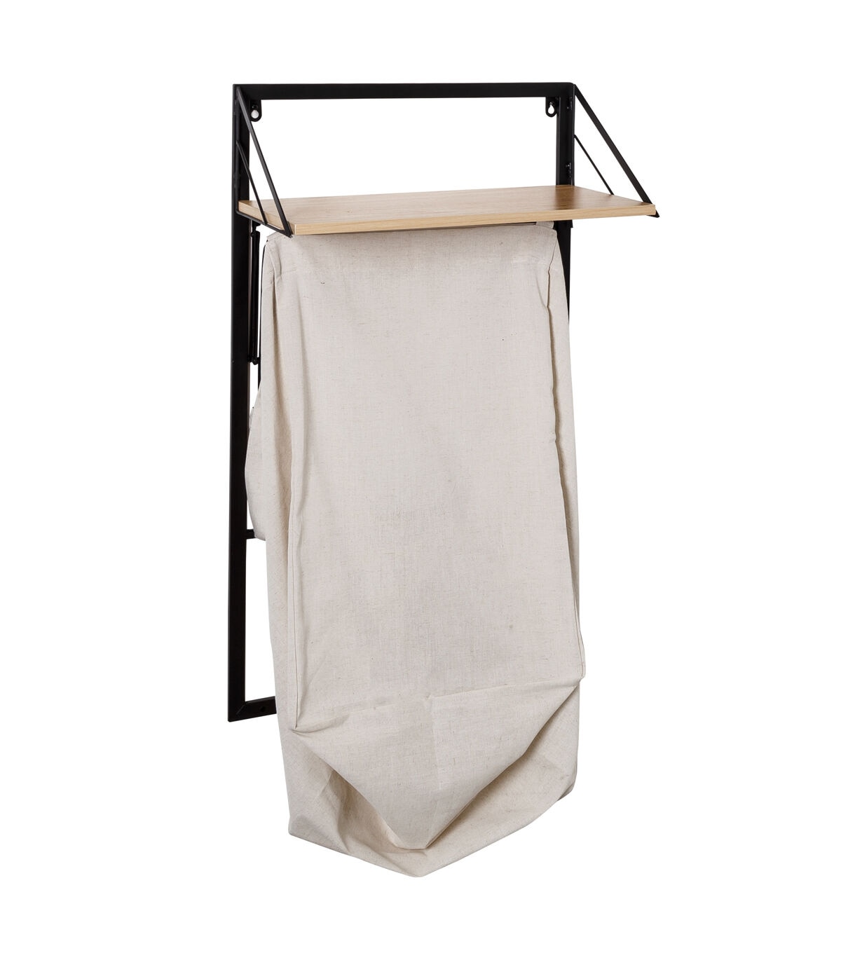 Honey Can Do 18 x 55 Wall Mounted Hamper With Canvas Laundry Bag