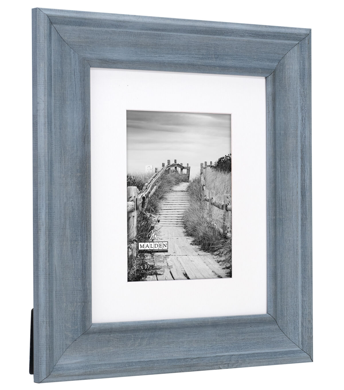 Malden 8 x 10 Matted to 5 x 7 Blue Denim Scoop Picture Frame