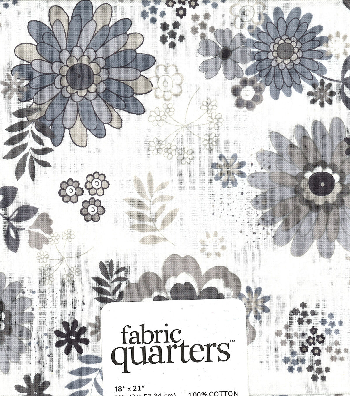 White 1 Piece Cotton Fabric Quarter