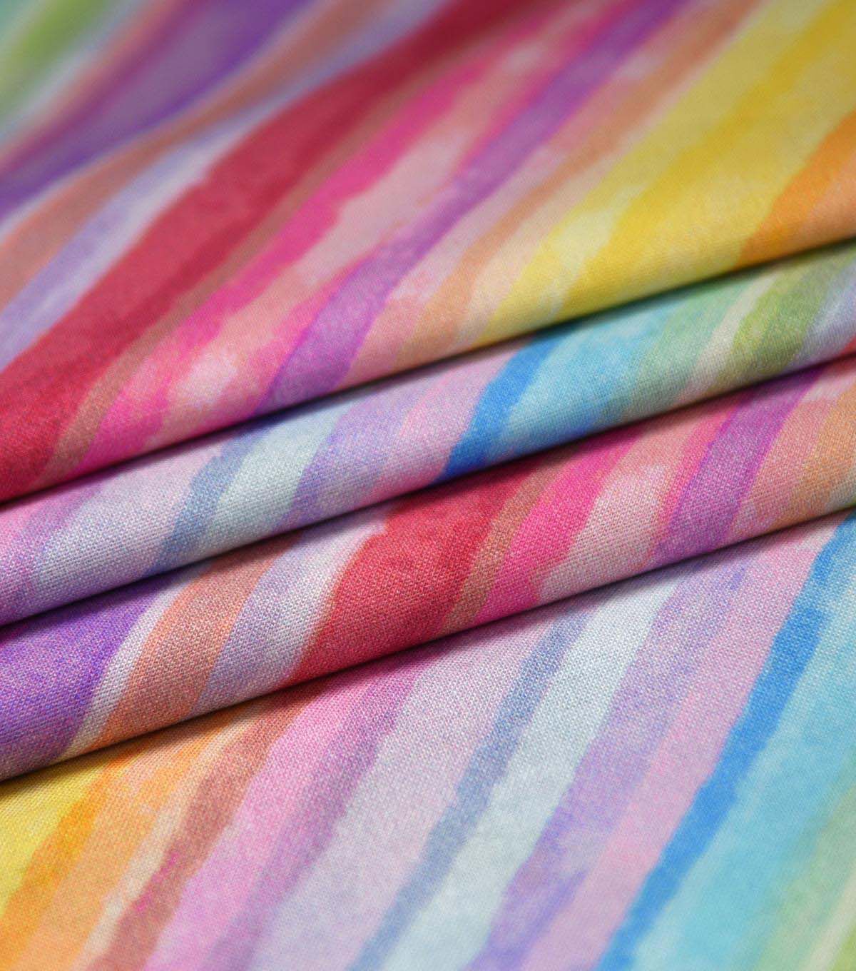 Multicolor Striped Cotton Fabric by Keepsake Calico