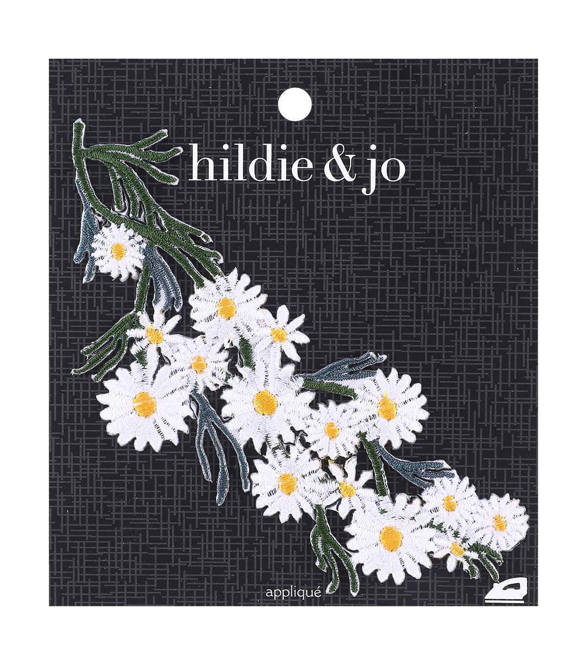 2 x 5 Daisies Iron On Patch by hildie & jo