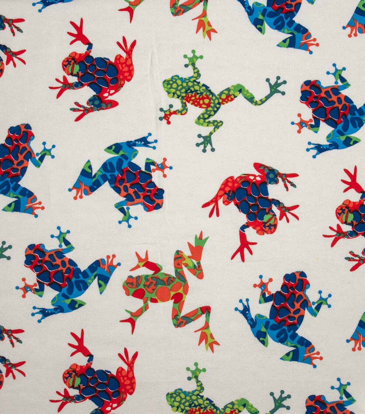 Super Snuggle Colorful Frog Flannel Fabric
