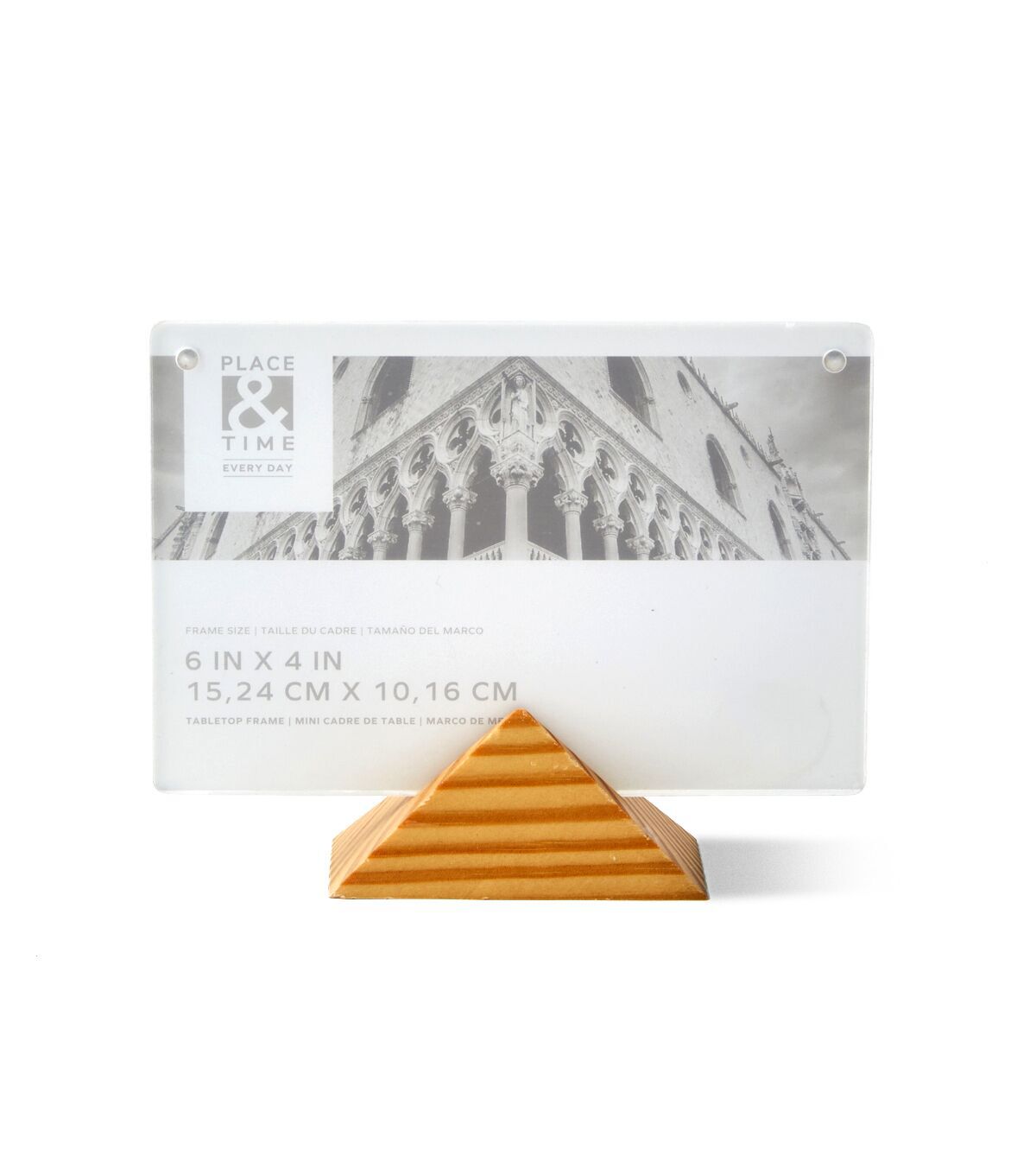 6 x 4 Acrylic Tabletop Picture Frame & Triangle Base by Place & Time