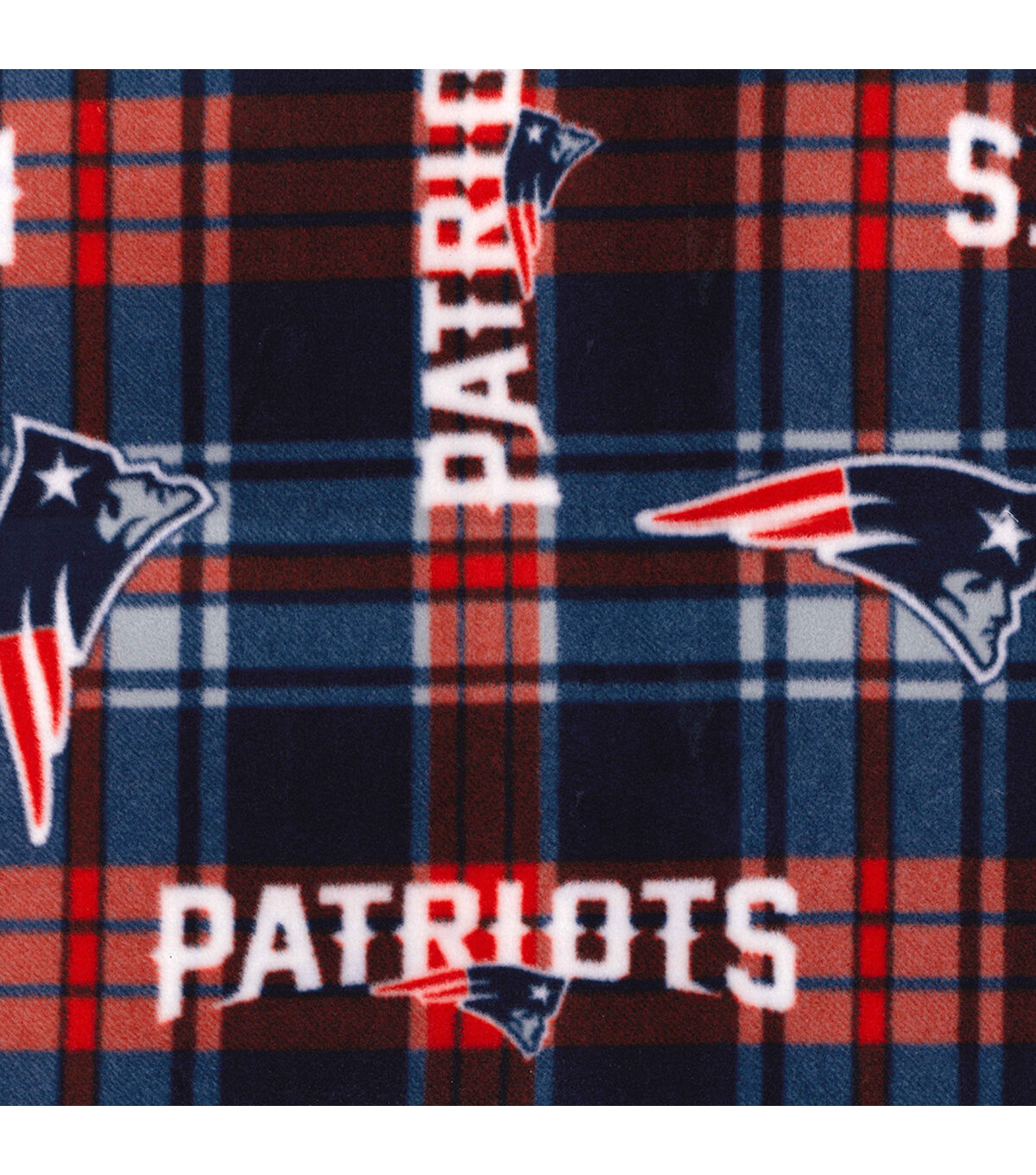 Fabric Traditions New England Patriots Fleece Fabric Plaids