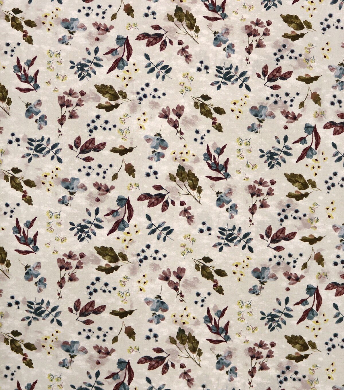 Leaves Beige Super Snuggle Flannel Fabric