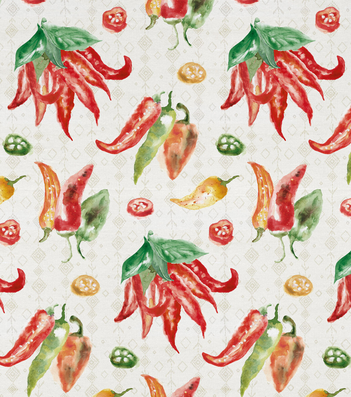 Sweet & Spicy on White Novelty Cotton Fabric