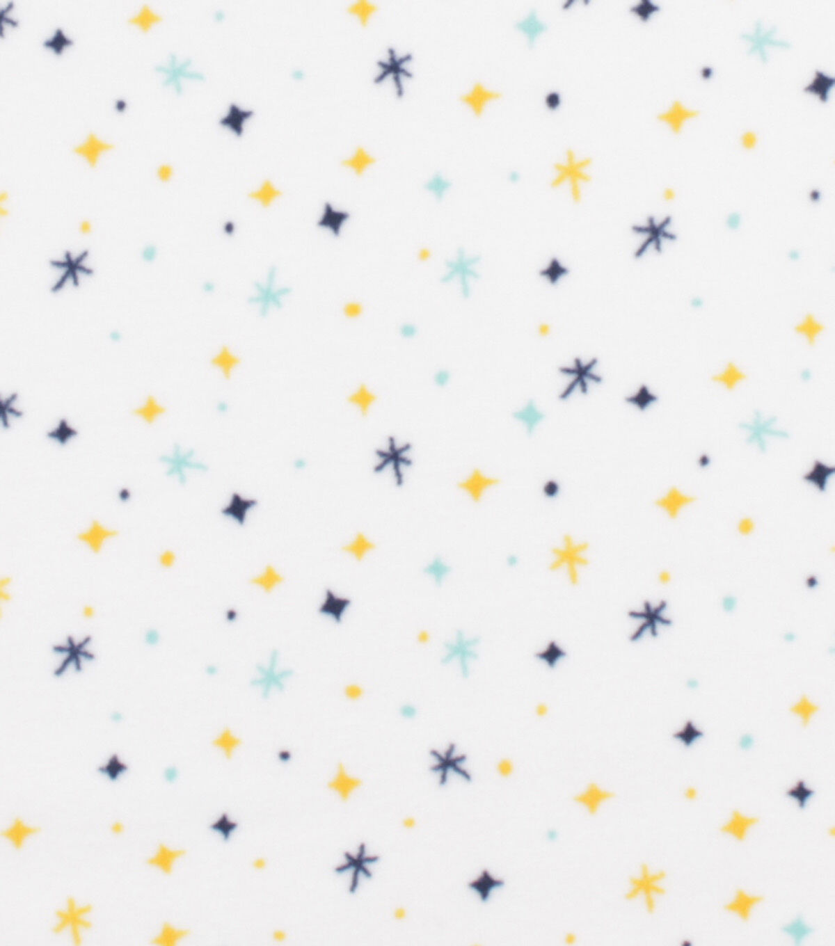 Sparkles on White Anti Pill Fleece Fabric by POP!
