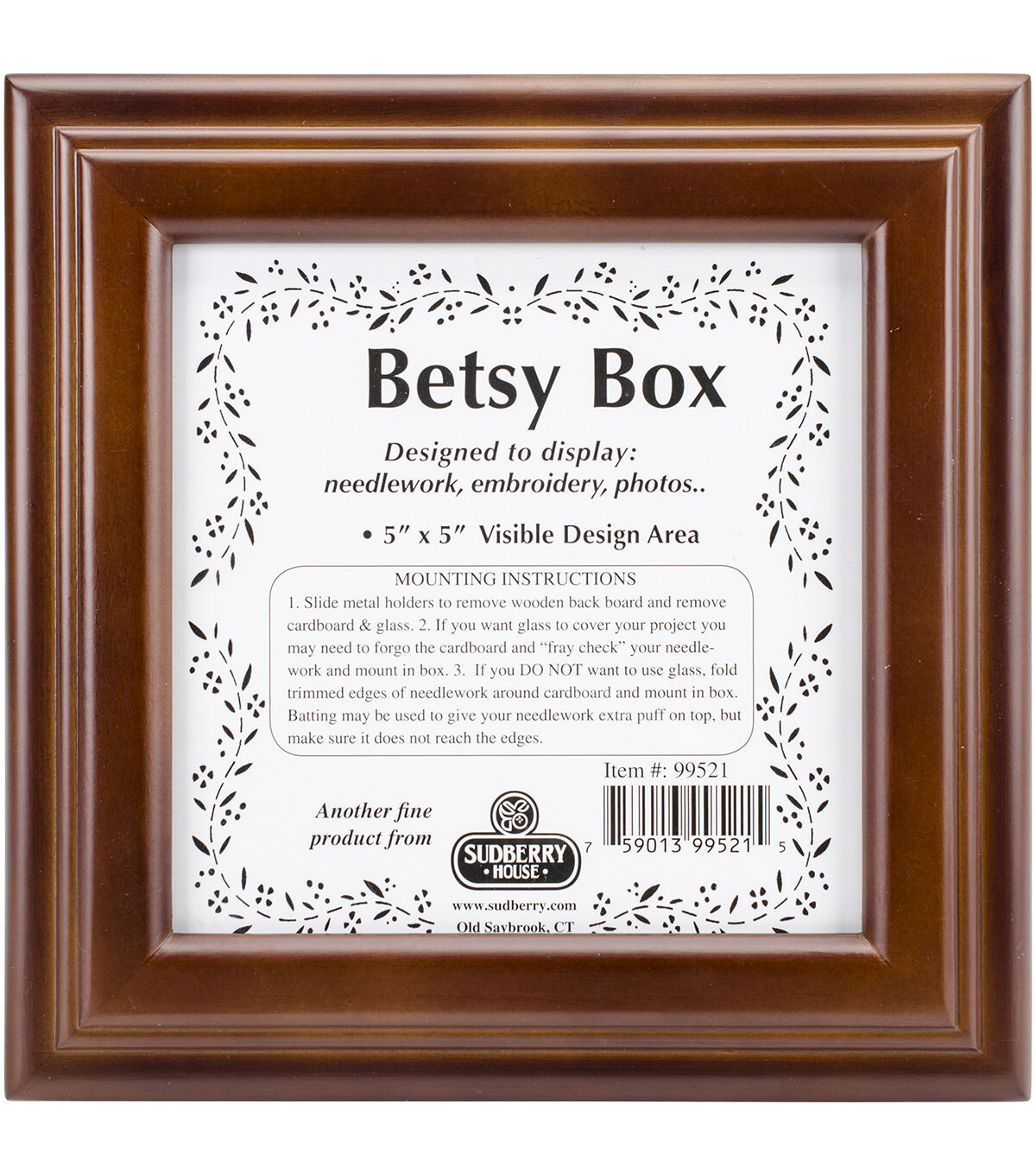 Sudberry House 8 Mahogany Betsy Square Box