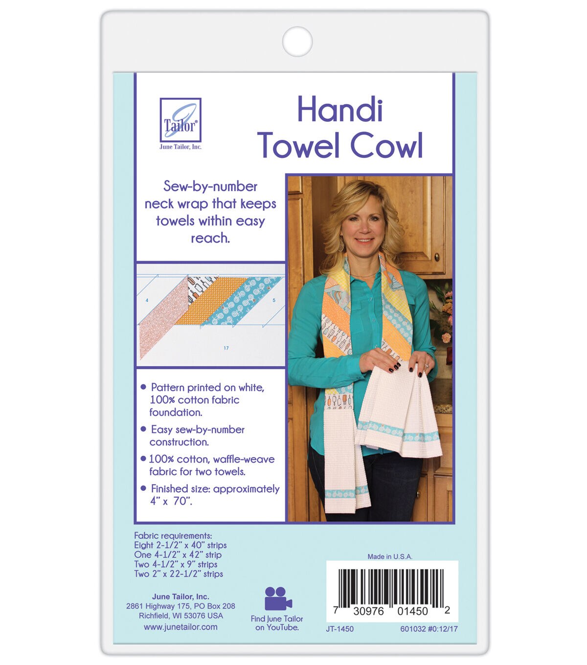 June Tailor Sew by number Handi Towel Cowl
