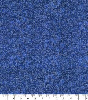 Fabric Traditions Blue Floral Cotton Fabric by Keepsake Calico