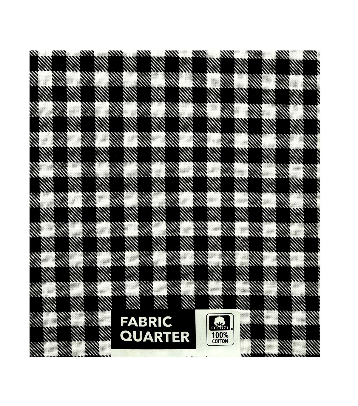 18 x 21 Black Checks Cotton Fabric Quarter 1pc by Keepsake Calico