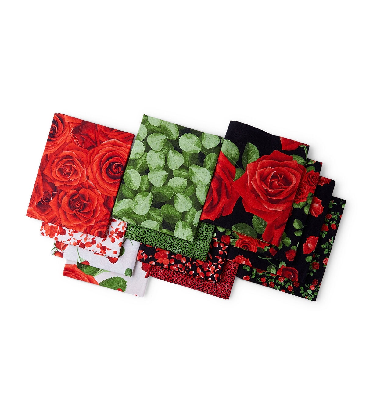 18 x 22 Hi Fashion Batik Rose Cotton Fabric Quarter Bundles 12pc
