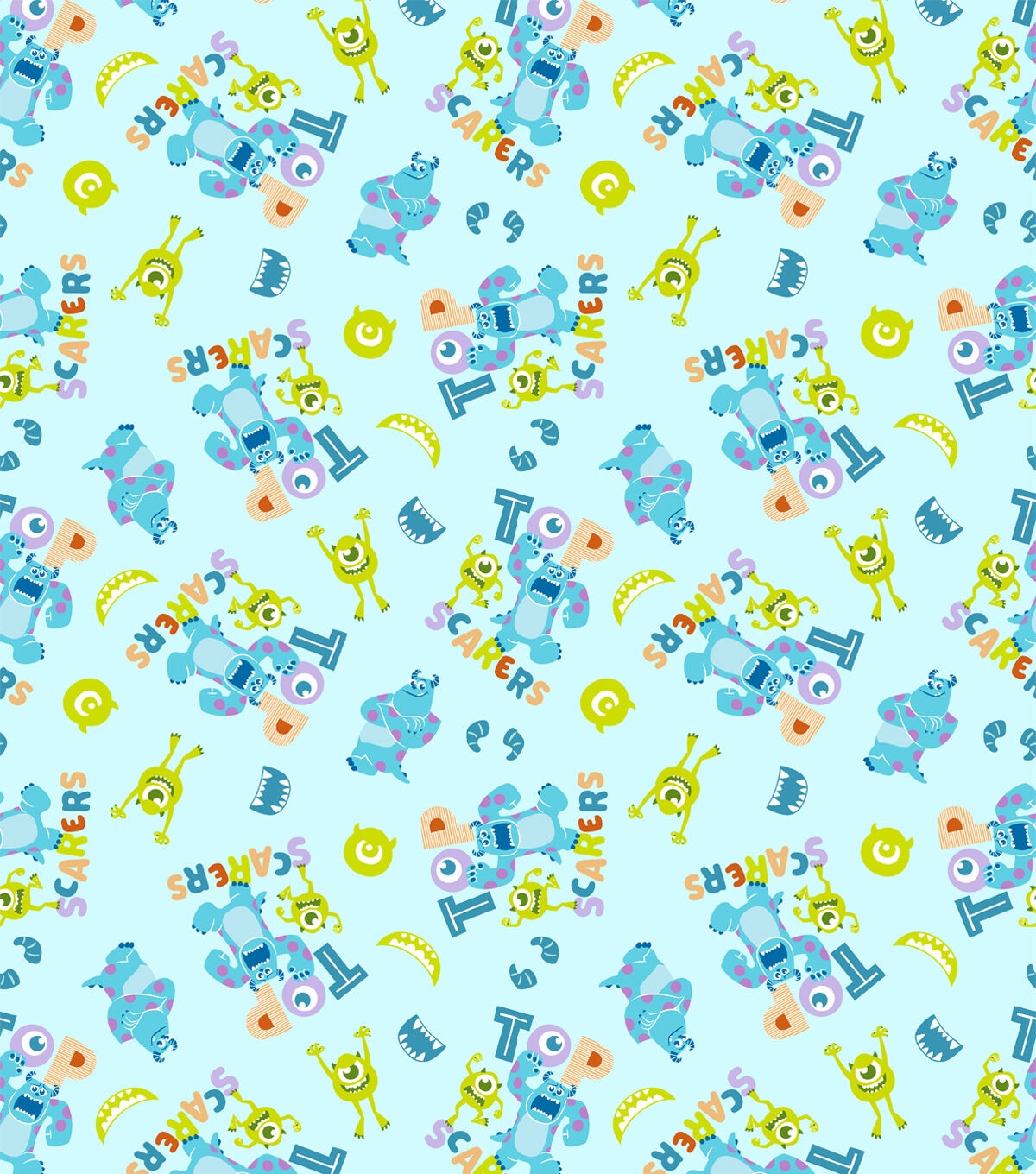 Monsters Inc Top Scarers Disney Cotton Fabric