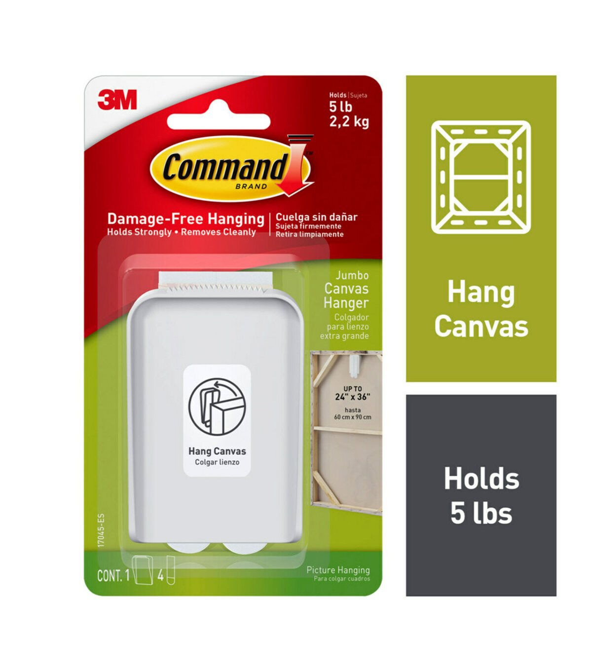 Command Jumbo Canvas Picture Hanger